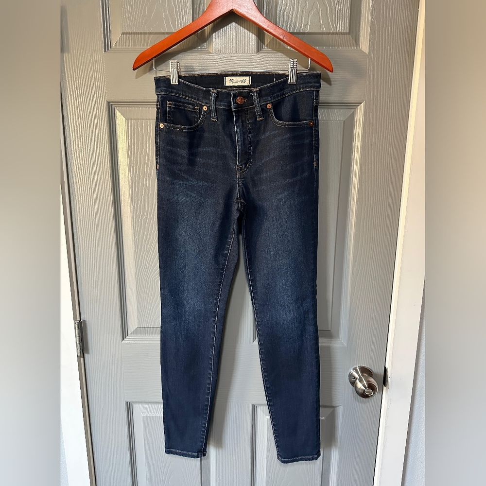 Madewell 9" HighRise Skinny Jeans F8990 Larkspur Wash Sz 28 TENCEL Denim Edition